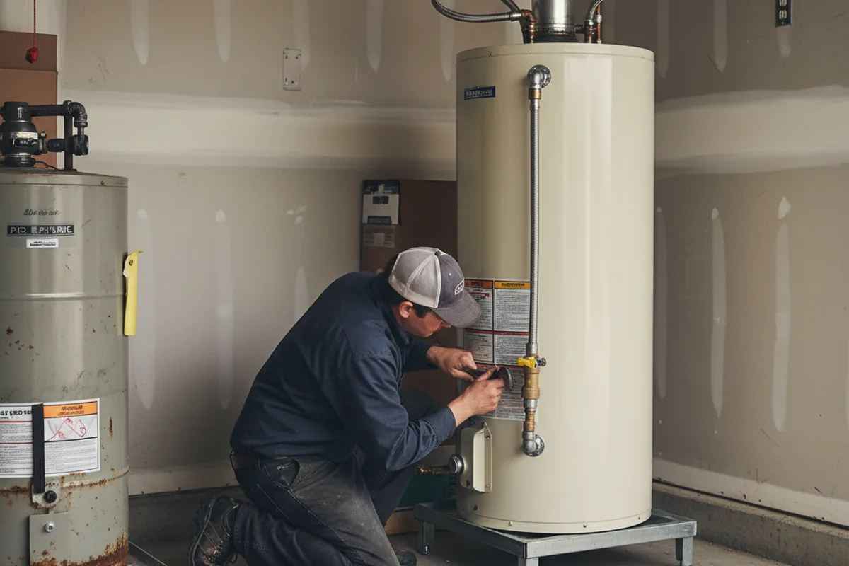 Water heater and shutoff valve replacement in New Ringgold